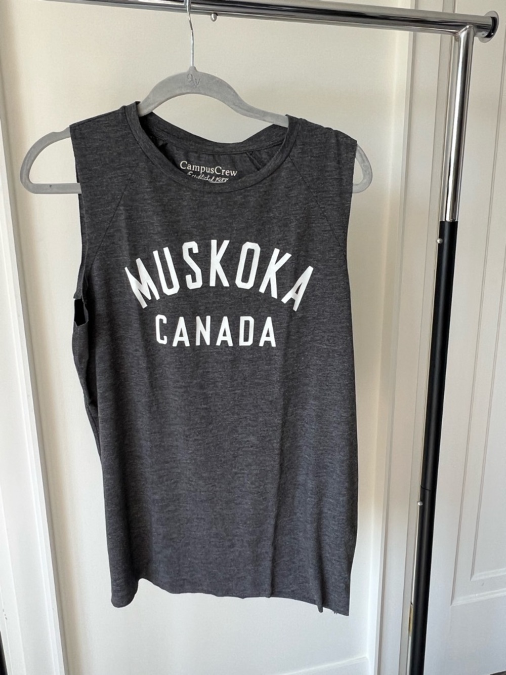 Muskoka Canada Charcoal Muscle Tank Top